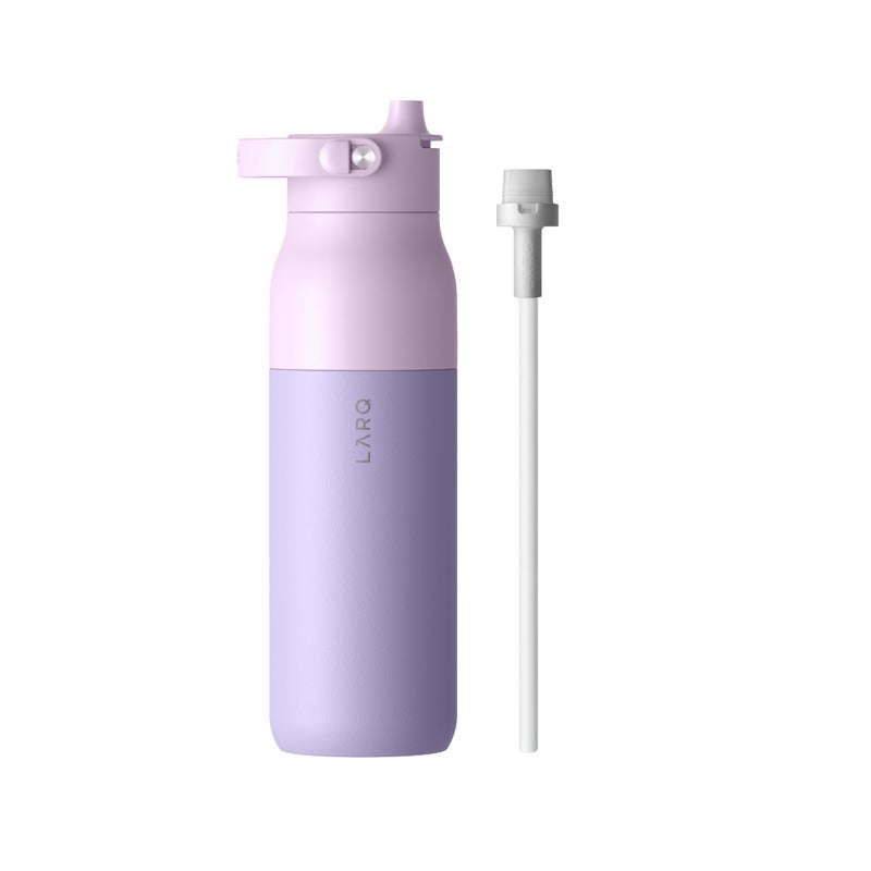 LARQ Bottle Swig Top 34oz - Insulated Reusable Stainless Steel Water Bottle With Built-In Silicone Handle | BPA Free | For Sports, Gym, and Travel, Luberon Lavender - Image 1