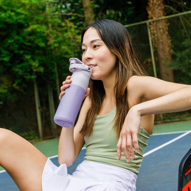 LARQ Bottle Swig Top 34oz - Insulated Reusable Stainless Steel Water Bottle With Built-In Silicone Handle | BPA Free | For Sports, Gym, and Travel, Luberon Lavender - Image 5