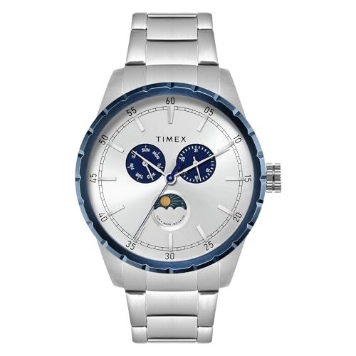 TIMEX Silver-Tone Round Dial Analog Men's Watch - TWEG28505 - Image 1