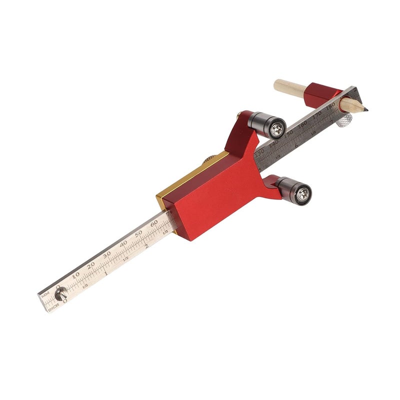 3 في 1 مسطرة متعددة الوظائف 0-140 ملم من سبائك الألومنيوم لأعمال النجارة DIY - Image 4