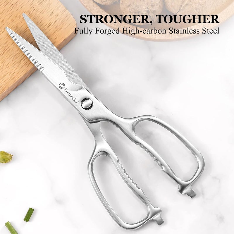 Sunnecko Kitchen Scissors for Food, Heavy Duty Scissors All Purpose Kitchen Shears That Come Apart, 8.5 Inch Fully Forged Stainless Steel - Image 3