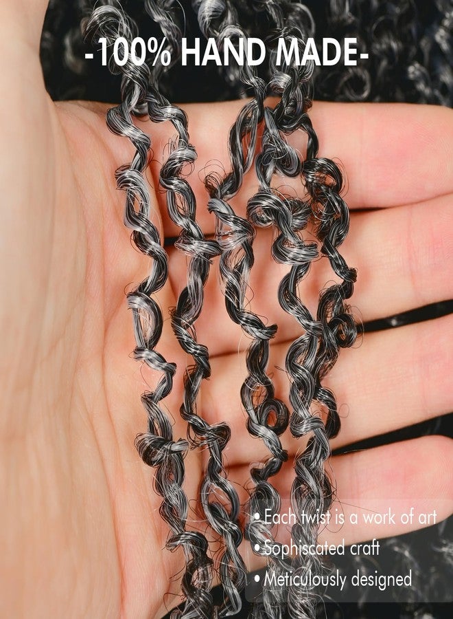 بيلوكا شعر كروشيه بيلوكا يانكي تويست - 12 بوصة 8 عبوات (240 خصلة) ضفائر رمادية صغيرة ملح وفلفل، شعر كروشيه مجعد ملفوف مسبقًا منفوش ربيع باشون ميني تويست (12 بوصة، F1B/رمادي-8P) - Image 3