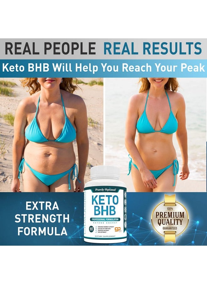 Purely Optimal - Premium Keto Diet Pills Utilize Fat For Energy With Ketosis Boost Energy & Focus Manage Cravings Support Metabolism Keto Bhb Supplement For Women & Men 30 Days Supply - Image 1