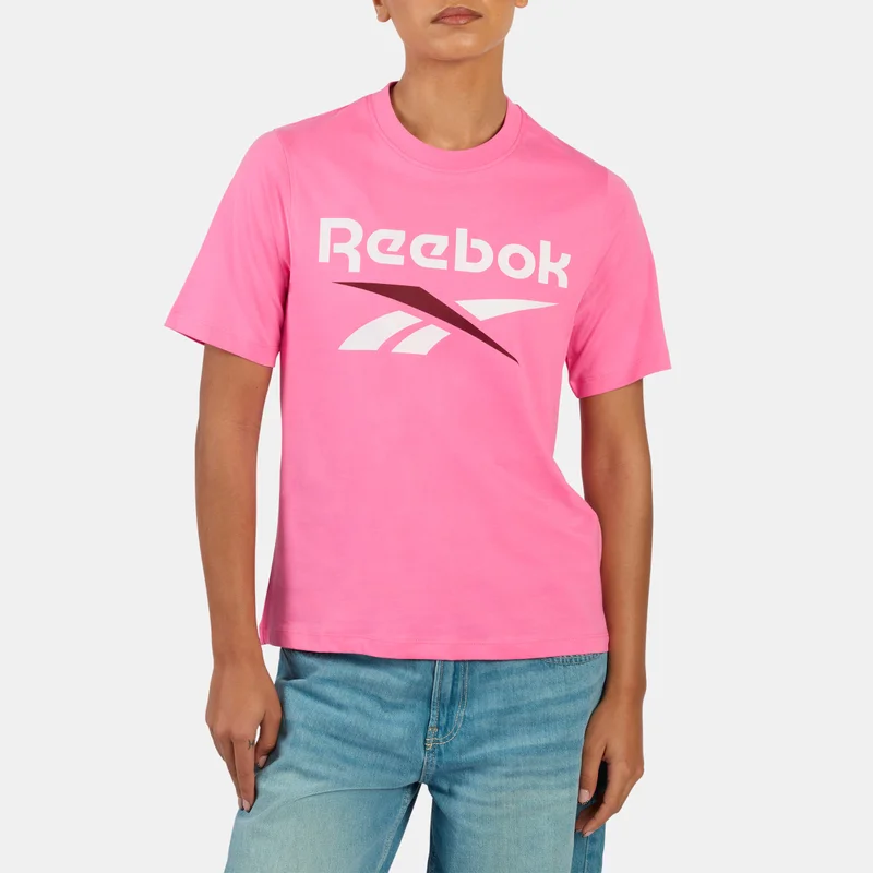 Reebok Wren 2 Colour Logo Crewneck Short Sleeve Women's Tee - Playful Pink