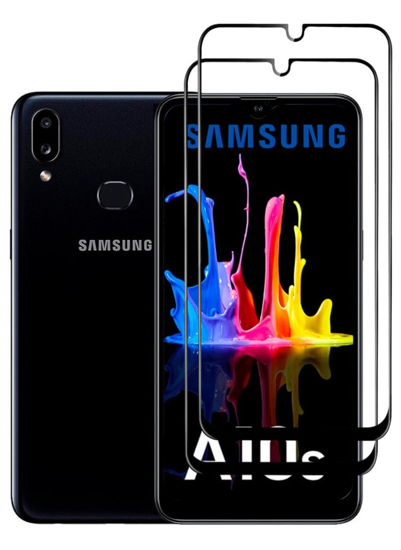 RAYON 2 Pack Tempered Glass Screen Protector 5D Designed For Samsung Galaxy A10s Full Screen Coverage And Bubble Free - Image 1