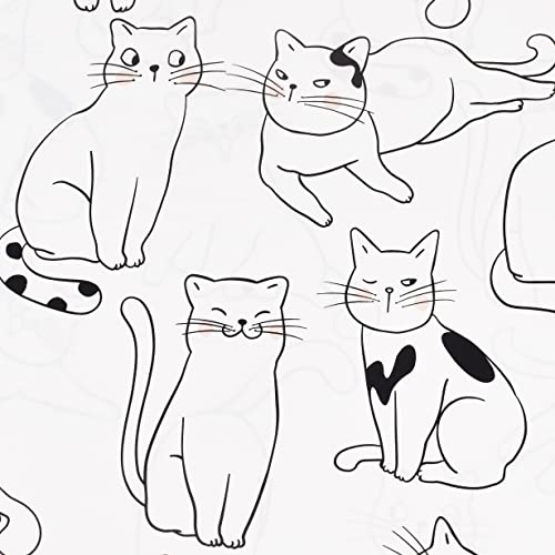 J-pinno Cat Kitty Cute Cozy Fun 4 Pcs Full Sheet Set for Kids Boys Girls Children 100% Cotton Flat Sheet + Fitted Sheet + Pillowcase Bedding Set Cat, Full - Image 5