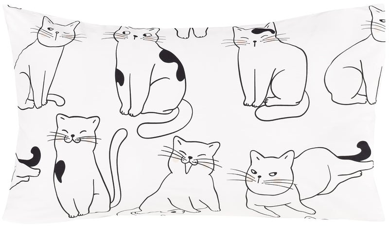 J-pinno Cat Kitty Cute Cozy Fun 4 Pcs Full Sheet Set for Kids Boys Girls Children 100% Cotton Flat Sheet + Fitted Sheet + Pillowcase Bedding Set Cat, Full - Image 4