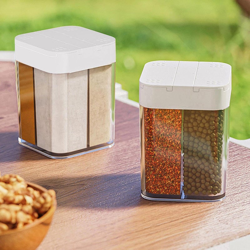 White 4 In 1 Leakproof Portable Condiment Bottles With Shaker Lids For Kitchen Pantry Travel Camping - Image 3