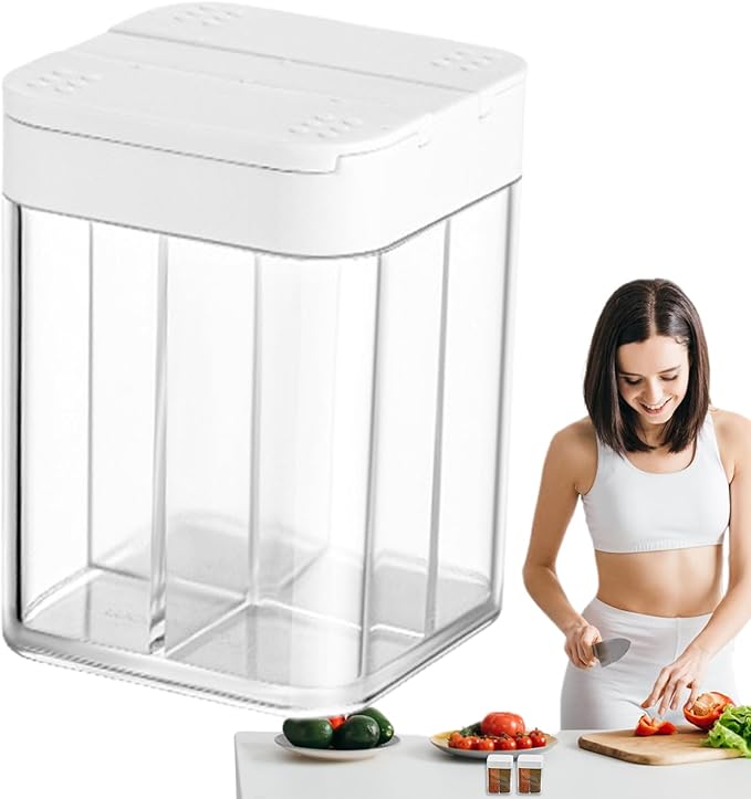 White 4 In 1 Leakproof Portable Condiment Bottles With Shaker Lids For Kitchen Pantry Travel Camping - Image 1