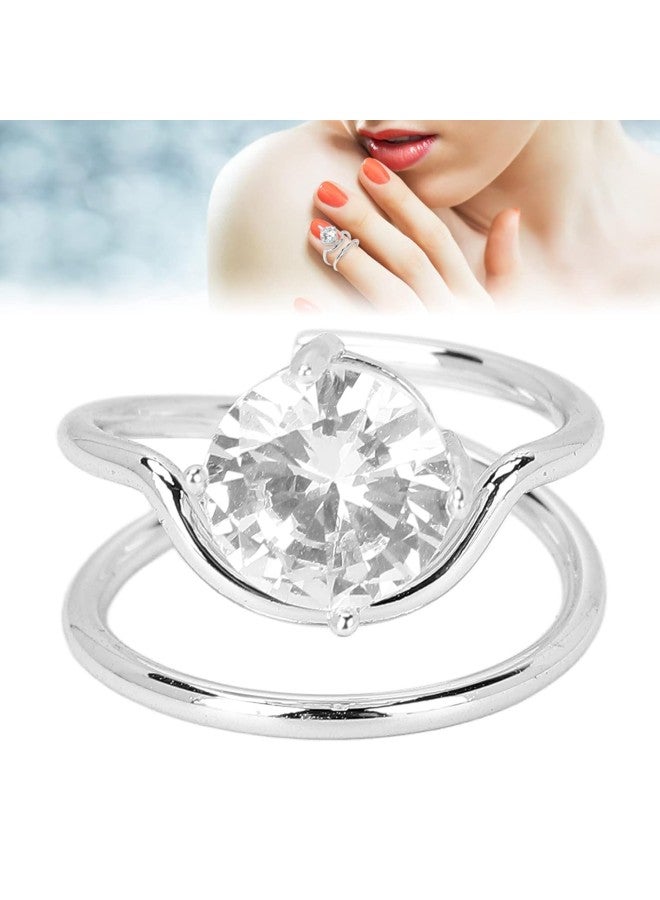 klarako Women Finger Nail Ring, Electroplated Copper Nail Ring Exquisite Stylish Nail Art Ring, Nail Decoration Finger Tip Ring Nail Protecting Fingernail Gift(3053 Platinum) - Image 3