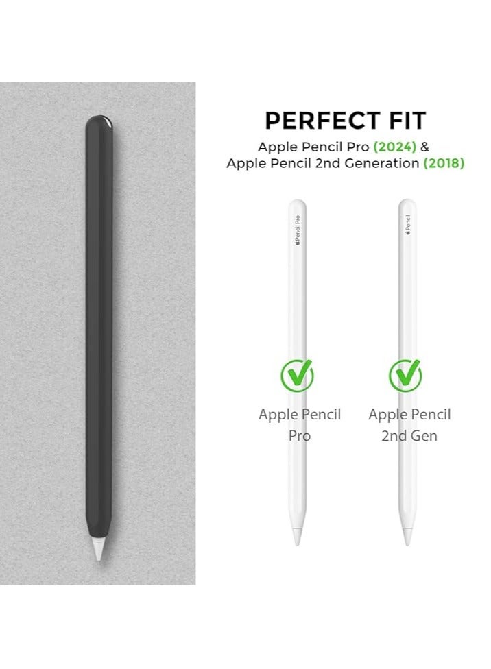 General Silicone case for Apple Pencil 2nd generation and Apple Pencil Pro (2024) Cuff Skin Ultra Thin Apple Pencil Case Compatible with Magnetic Charging and Double Tap Function  - Image 2