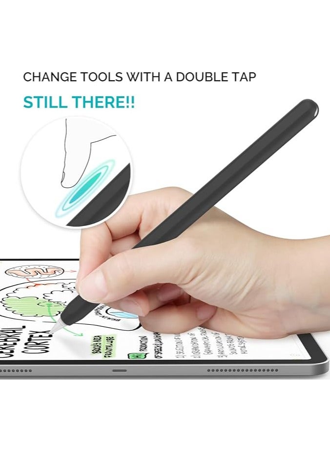 General Silicone case for Apple Pencil 2nd generation and Apple Pencil Pro (2024) Cuff Skin Ultra Thin Apple Pencil Case Compatible with Magnetic Charging and Double Tap Function  - Image 3