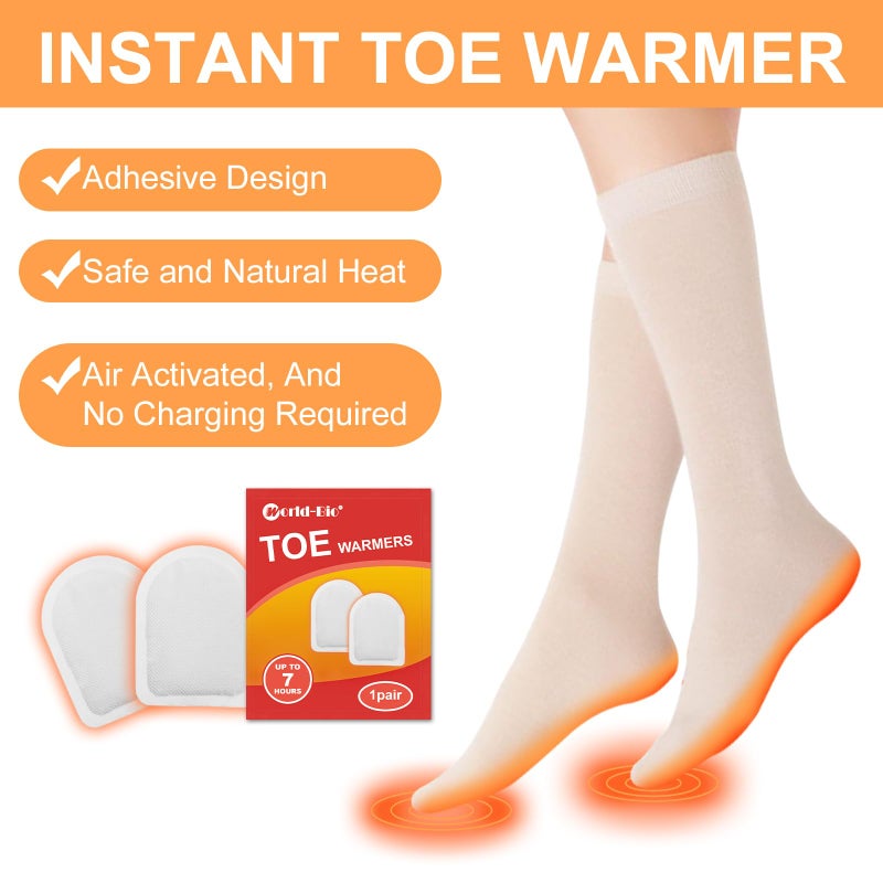Blobuste Foot Warmers for Feet, Feet Warmers for Women Men, Toe Warmers for Feet, Insole Foot Warmers Disposable, Ultra Thin, Air Activated, 6 Pair - Image 2