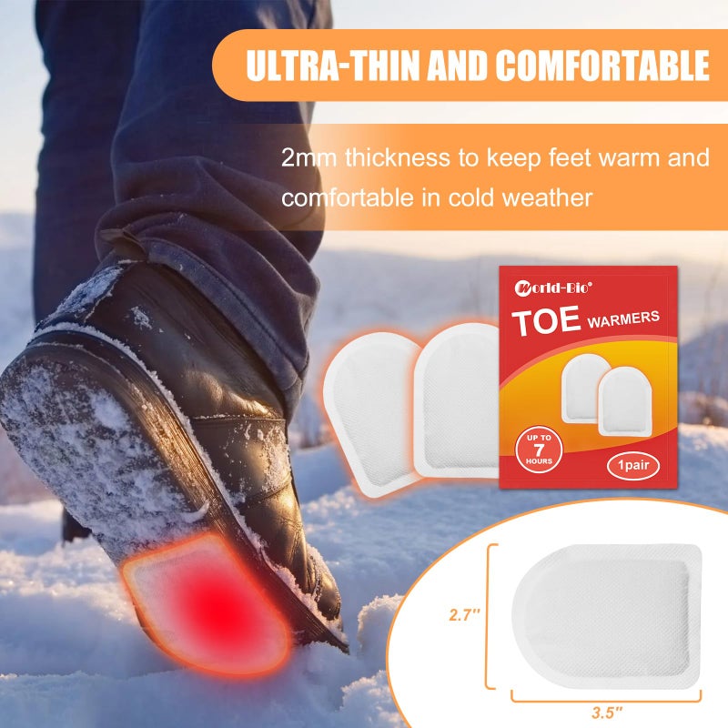 Blobuste Foot Warmers for Feet, Feet Warmers for Women Men, Toe Warmers for Feet, Insole Foot Warmers Disposable, Ultra Thin, Air Activated, 6 Pair - Image 4
