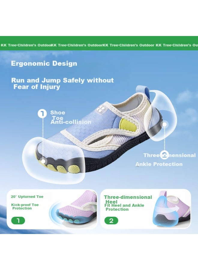 Kocotree Children's Wading Shoes, Non-slip And Cut-resistant, Baby Beach Swimming Shoes, Water Play Sandals, Soft Mist Purple - Image 5