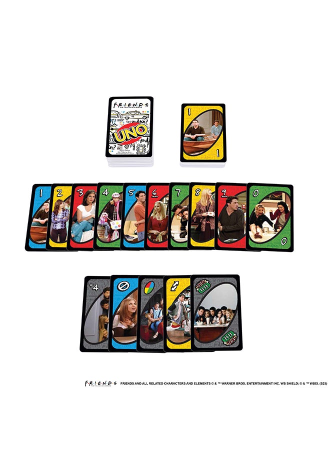 UNO  Friends  Card Game, Family, Adult and Party Game Night, 2 to 6 Players, Collectibles Inspired by the TV Series