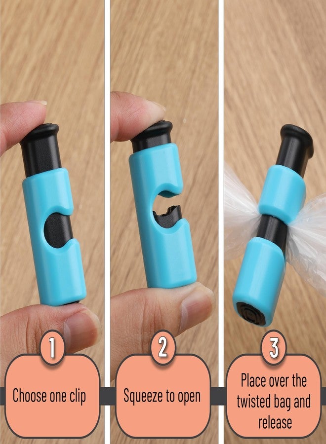 Mr. Pen- Squeeze and Lock Bread Bag Clips, 8 Pack, Crayon Colors, Squeeze and Lock Bread Clips Reusable - Image 4