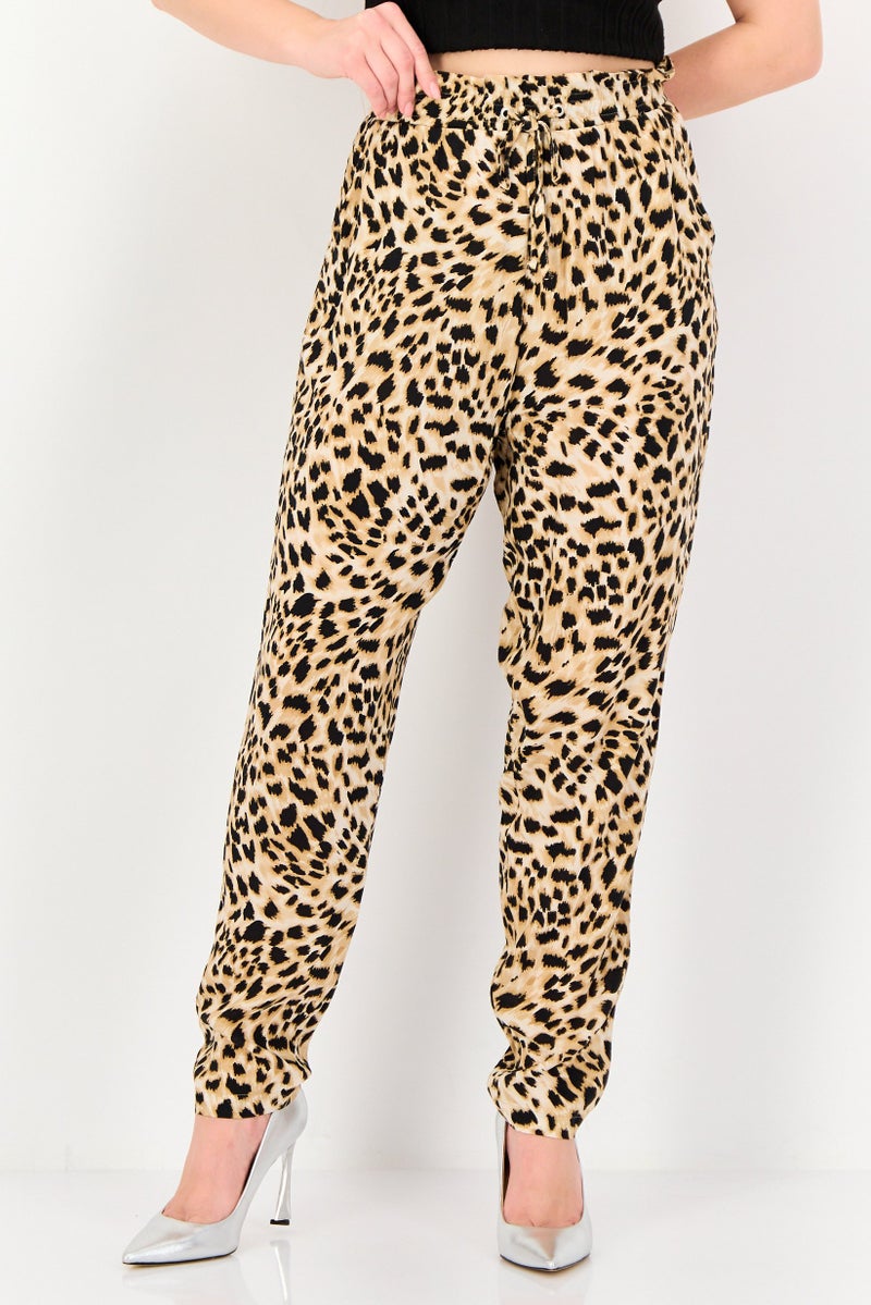 DOROTHY PERKINS Women Regular Fit Animal Print Straight Pants, Multicolor - Image 1