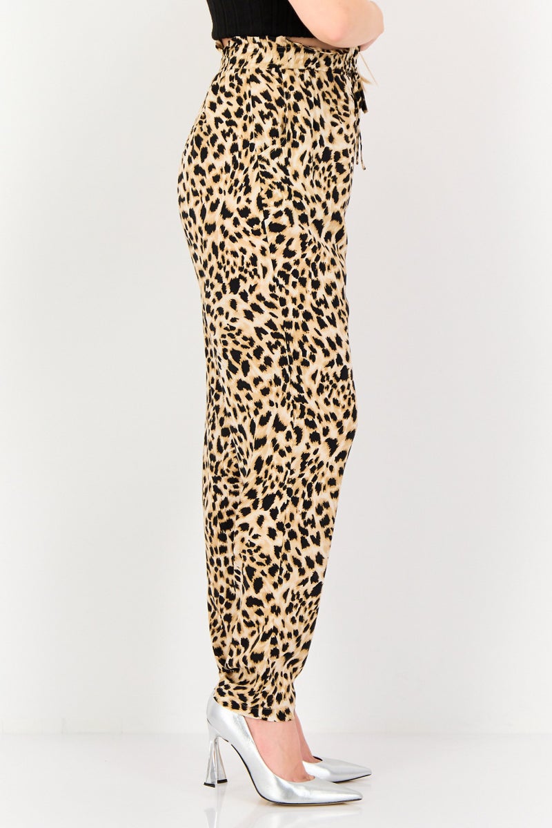 DOROTHY PERKINS Women Regular Fit Animal Print Straight Pants, Multicolor - Image 3