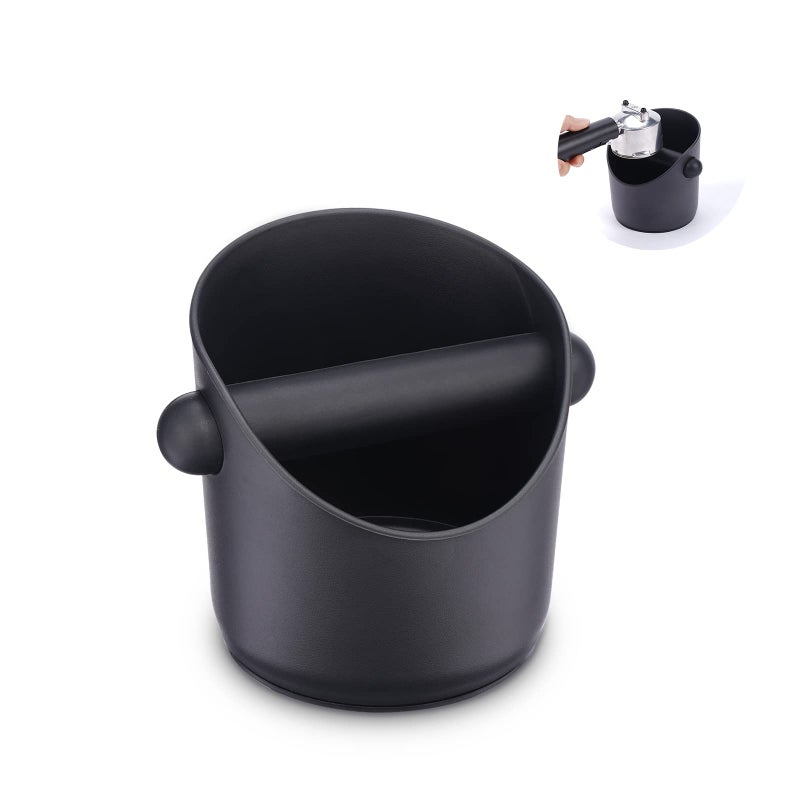 HOMEE Espresso Knock Box Coffee Grounds Container with Removable Knock BarEspresso Dump Bin with NonSlip BaseShockAbsorbent Espresso AccessoriesDurable Barista Tool for Coffee Bar Kitchen Counter