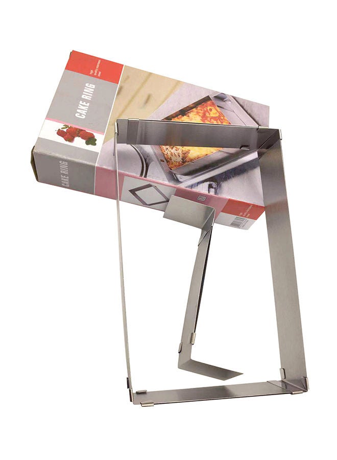 NIBEMINENT Rectangle Shaped Mousse Cake Cutter Silver 25 x 5 15centimeter - Image 1