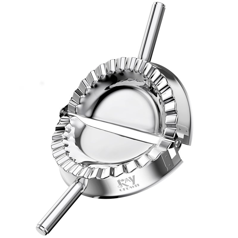 KAYCROWN 6 Inch Empanada Press, Stainless Steel Dumpling Maker Dough Cutter Dumpling Mold for Empanada, Dumpling, Ravioli, Pierogi, Turnovers, Calzone (XL: 6 inch) - Image 1
