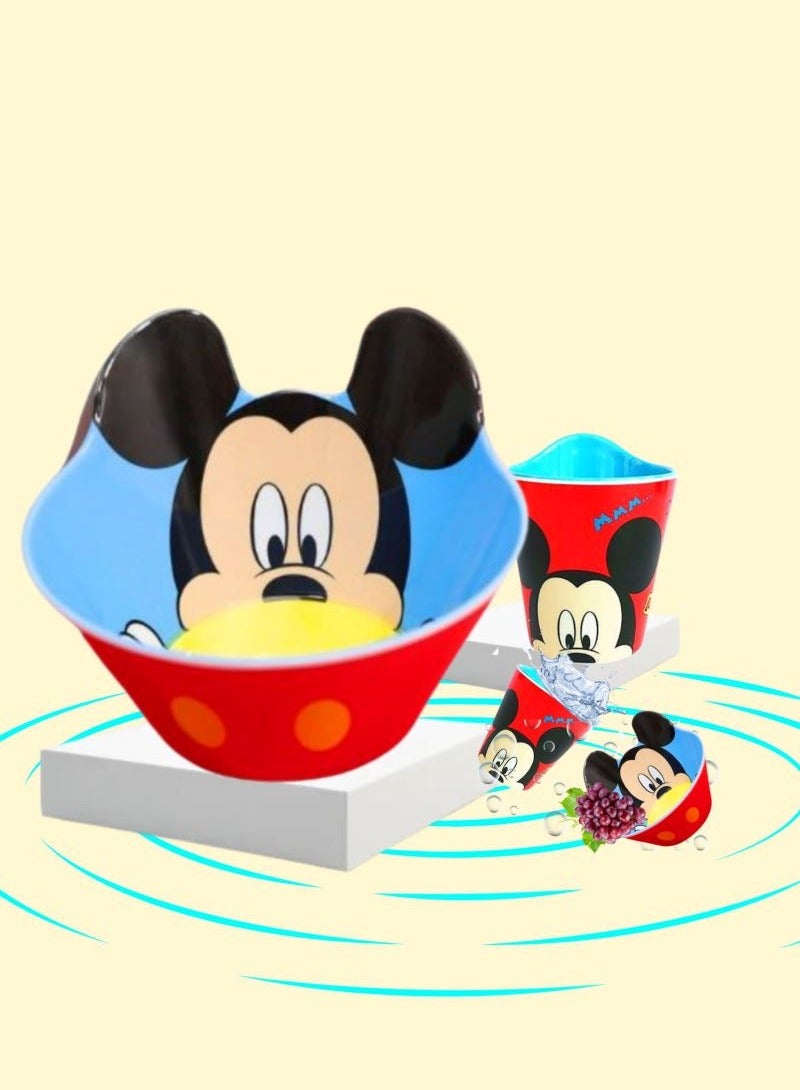 Disney Melamine Anti Shock Drop Proof Dining Bowl and Cup Set for Kids and Toddlers Age 3+ above - Image 4