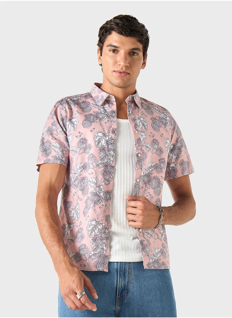 Lee Cooper Lee Cooper Regular Fit All-Over Floral Print Shirt