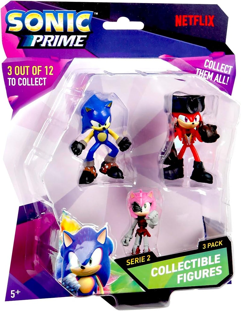Sonic Prime : Figure Blister 3Pack - Netflix Series, Licensed, Boys & Girls, Collectible Characters, Figurines - Image 4