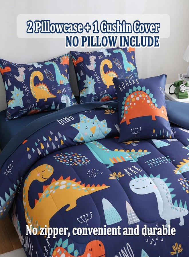 Tasselily 6 Pcs Bed in A Bag Full Comforter Set for Boys Girls, Dinosaur Comforter, Dinosaur Bedding Sets with Sheets for Kids - Image 5