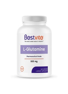 BESTVITE Lglutamine 500Mg Per Capsule (240 Capsules) No Dicalcium Phosphate No Stearates Non Gmo Gluten Free Gut Health Support  - Image 2