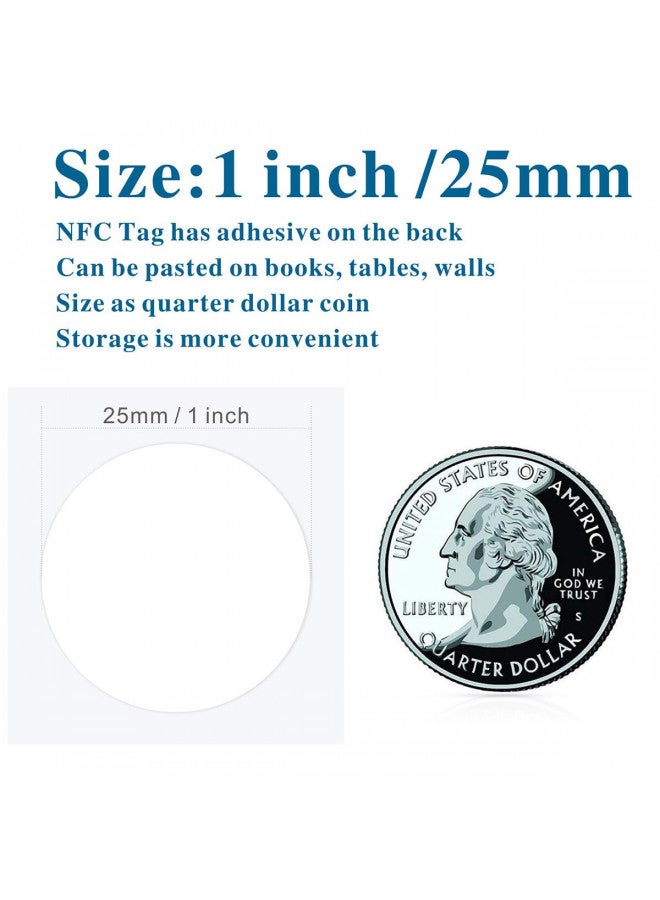 Timeskey NFC 20 Pack Mifare Classic 1k NFC Tag RFID Sticker 13.56mhz RFID NFC Tags Classic 1k ISO14443A RFID Smart 25mm Adhesive Smart NFC Tags by Timeskey NFC - Image 1