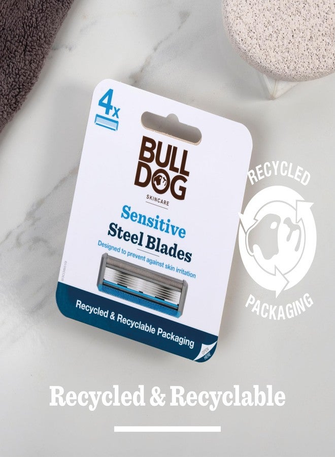 Bulldog Skincare - Sensitive Steel Blades - Men's Razor Blade Refills - Contains 4 Blade Heads - Image 5