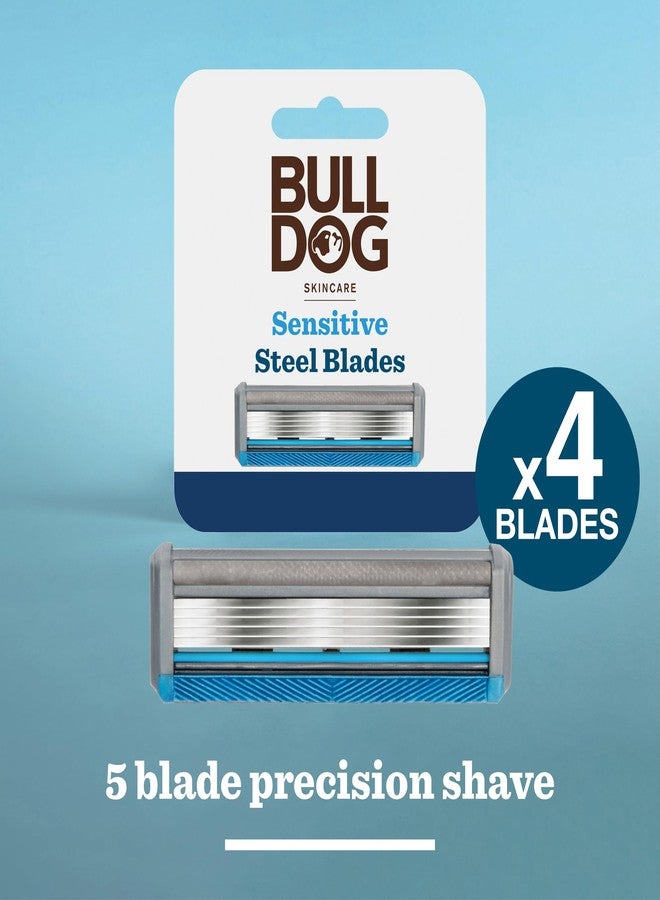 Bulldog Skincare - Sensitive Steel Blades - Men's Razor Blade Refills - Contains 4 Blade Heads - Image 2