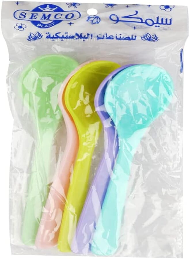 Semco Clear Plastic Spoons Bulk | Heavy-Duty Plastic Spoons | Plastic Cutlery | Elegant Disposable Spoons Pack | Bulk Disposable Flatware | Plastic Utensil Set | Disposable