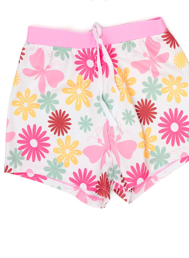 babyqlo 3-Piece Unicorn Floral Swimwear Set for Girls  - Image 4