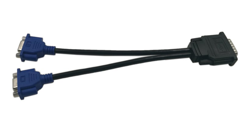 zdyCGTime DMS-59 59-Pin Male to Dual VGA Female Y Splitter Video Card Adapter Cable for Matrox Molex ATI Nvidia Lenovo Hp Dell Computer-10inch - Image 3