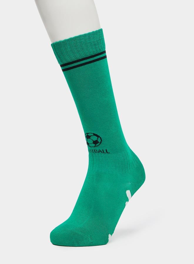 Boys Striped Cuff High Socks
