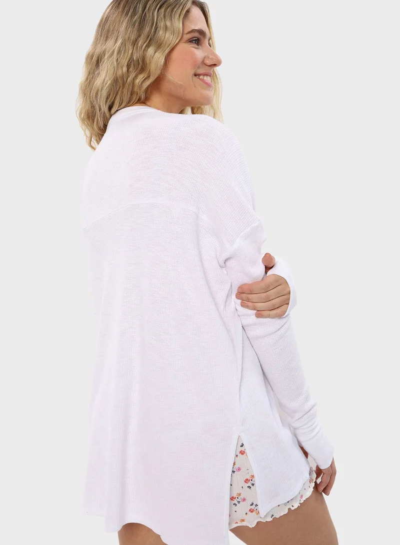 Aerie Button Detail T-shirt