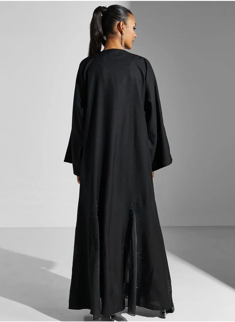 hayas closet Flared Sleeve Abaya