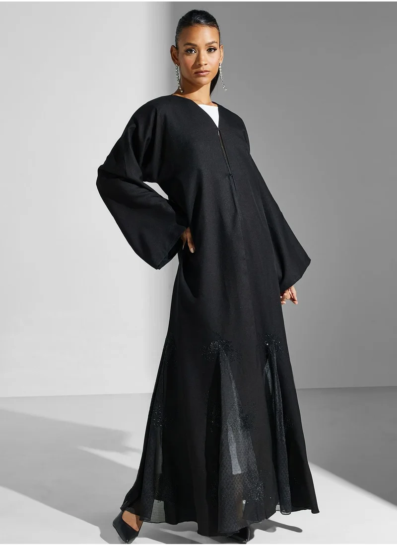 hayas closet Flared Sleeve Abaya