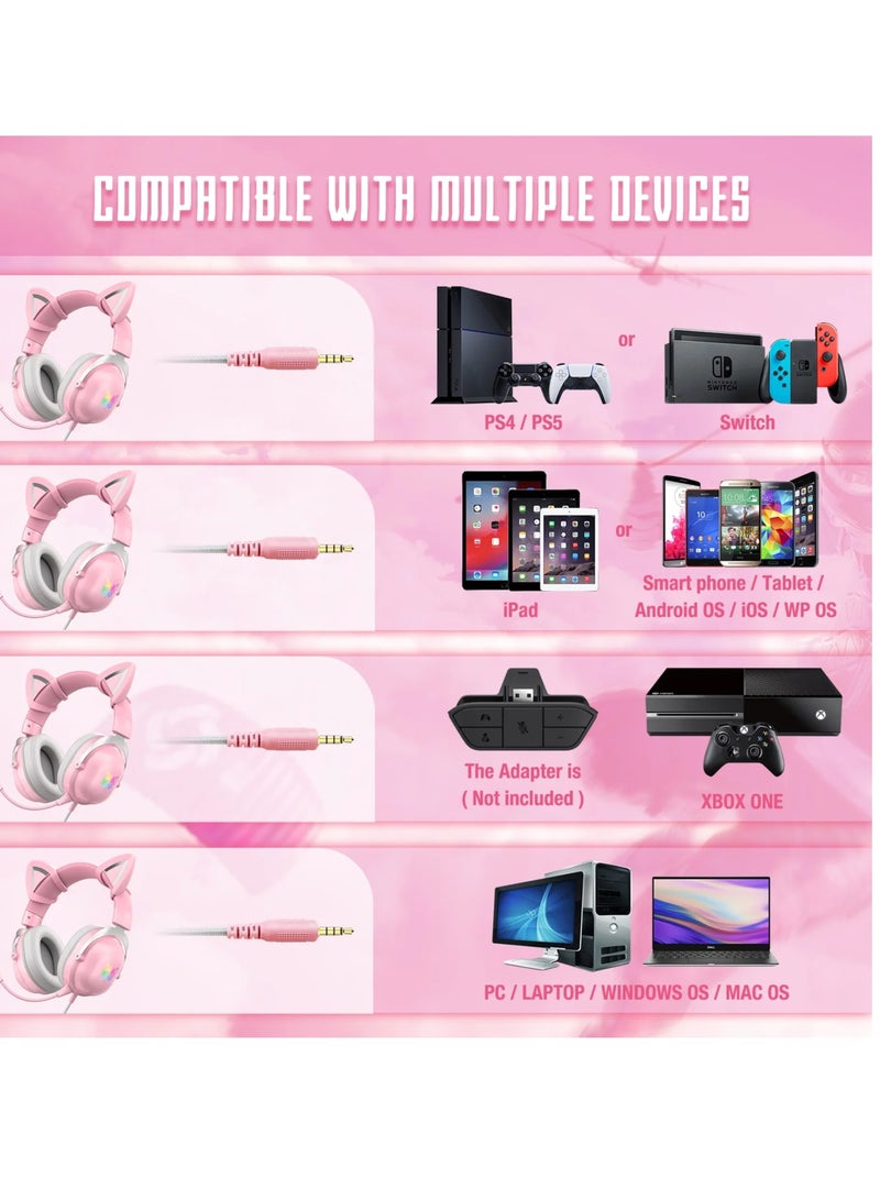 Cat Ear Wired Stereo Gaming Headset - Image 5