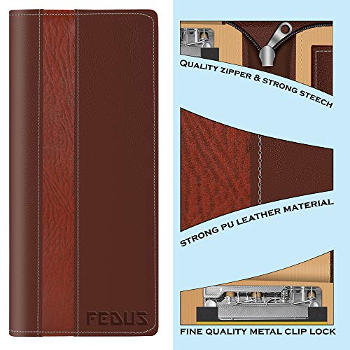 FEDUS PU Leather Expanding and Multiple Cheque Book Holder for Cards, Cheque Book, Traveling Wallets, Checkbook Holder, Documents Holder for Office & Home Use - Image 3