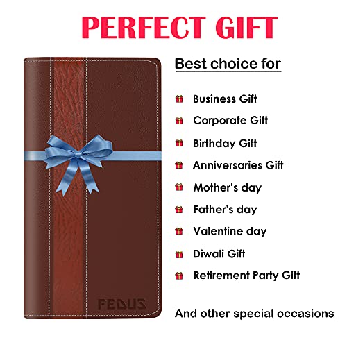 FEDUS PU Leather Expanding and Multiple Cheque Book Holder for Cards, Cheque Book, Traveling Wallets, Checkbook Holder, Documents Holder for Office & Home Use - Image 4