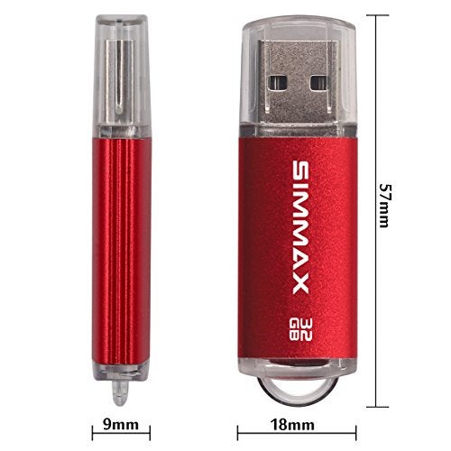 SIMMAX Flash Drive 2 Pack 32GB USB 2.0 Flash Drives Thumb Drive Memory Stick Pen Drive with Led Indicator (Blue Green) - Image 4
