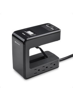 Ul Listed 6 Outlet Desk Mount Surge Protector Power Strip 8 Feet Extra Long Cord 24W Usb C And Usb Charging 1080 Joules Surge Protection