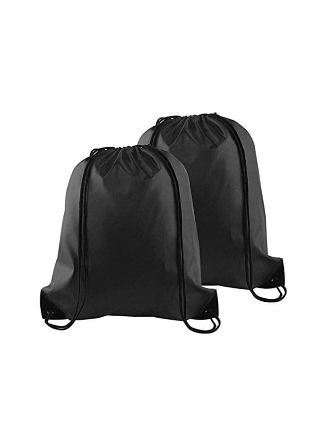 Delfino Backpack, DELFINO 2 Pack Drawstring Backpack Bags String Backpack Bulk Tote Sack Cinch Bag Sport Bags, for School Gym Traveling Yoga Beach Storage Gift  - Image 2