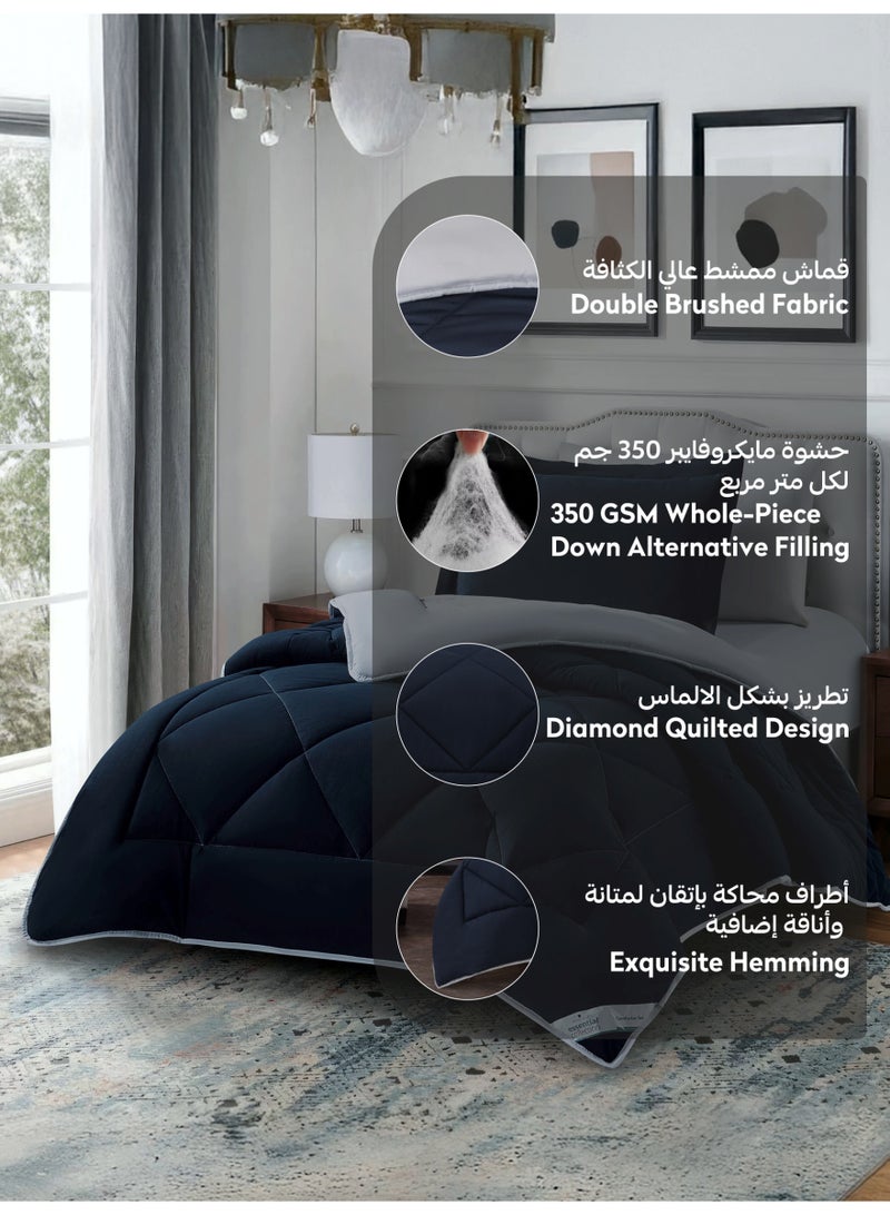 دوناتيلا طقم مفرش روزا سادة 4 قطع مقاس مفرد ونص 140 × 200 سم بحشوة ثابتة - Image 4