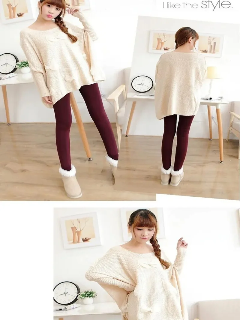 Mistirik Mystical Ravena Model With Plush Furry Warm Thick Pantyhose Tights