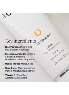 G.M. Collin G.M. Collin Nutriderm Cream | Hydrating Daily Face Lotion for Dry Skin | Moisturizing Skincare With Collagen Peptides and Vitamin E  - Image 3